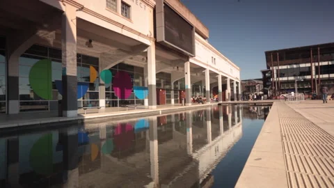 The 'We Are Curious' science museum in Bristol's Millennium Square Stock Footage 142366099
