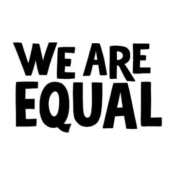 We are equal Stock Illustration