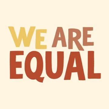 We are equal Stock Illustration