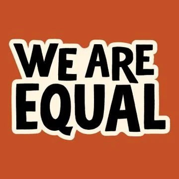 We are equal Stock Illustration
