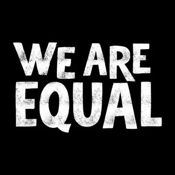 We are equal Stock Illustration