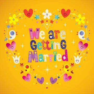 We are getting married Illustrazione stock