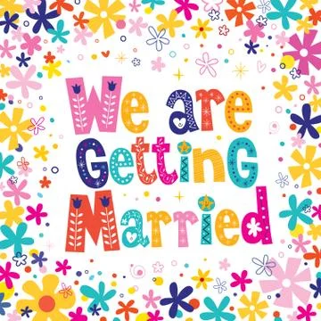 We are getting married 스톡 일러스트
