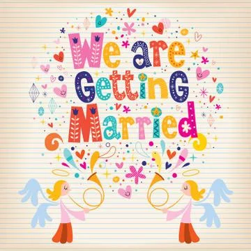 We Are Getting Married 스톡 일러스트
