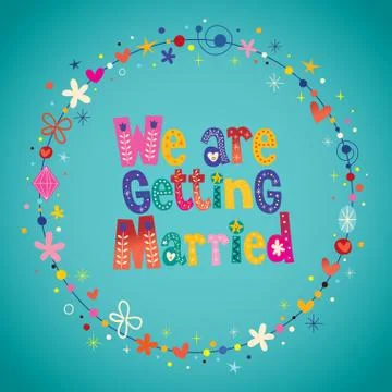 We are getting married Stock Illustration