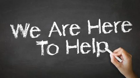 We are here to help chalk illustration Stock Illustration