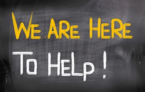 We are here to help concept Stock-Illustration
