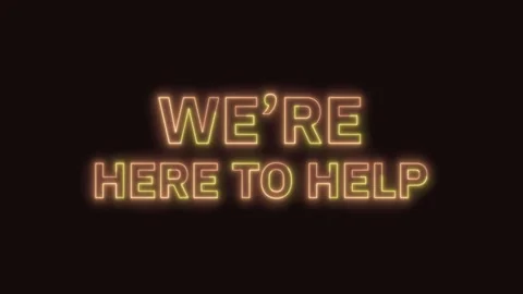 We are Here To Help Text Seamless Loop 4K Video stock 311433532