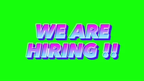 We Are Hiring 1 on Greenscreen Stock Footage 231610876