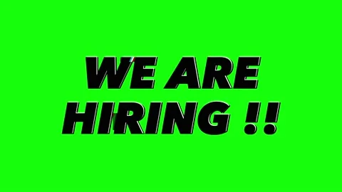 We Are Hiring 2 on Greenscreen Video stock 231610909