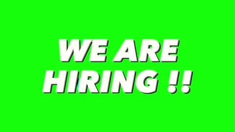 We Are Hiring 4 on Greenscreen Stock Footage 231610918