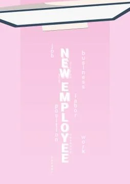 We are hiring and work searches. Banner with computer. Illustrazione stock