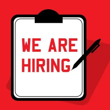 We are hiring banner Stock Illustration