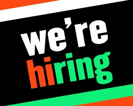 We are Hiring banner Vector, we're hiring Stock Illustration
