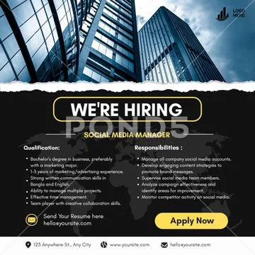We are hiring business professionals for corporate roles PSD Template