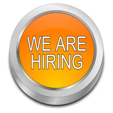 We are hiring Button - 3D illustration Stock Illustration
