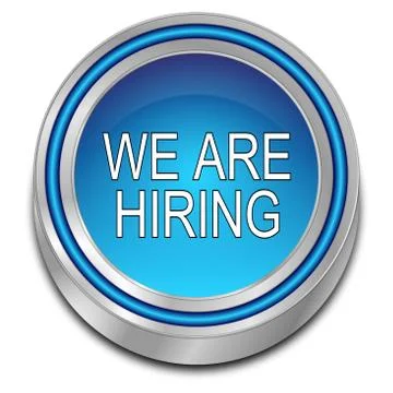 We are hiring Button - 3D illustration Stock Illustration