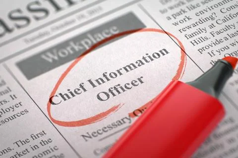 We are Hiring Chief Information Officer Stock Illustration