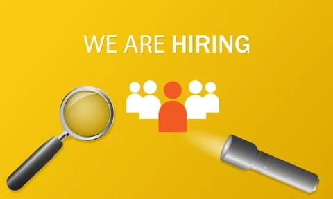 We are hiring concept Stock Illustration