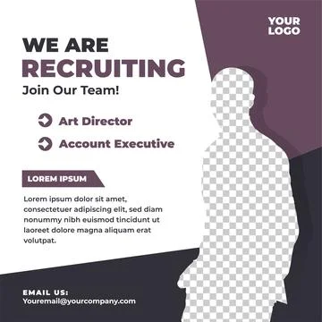 We are hiring design concept. social media post template Stock Illustration