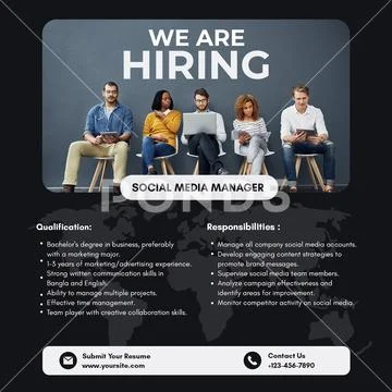 We are hiring diverse team seeking new members for employment opportunities PSD Template