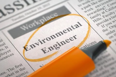 We are Hiring Environmental Engineer Stock Illustration