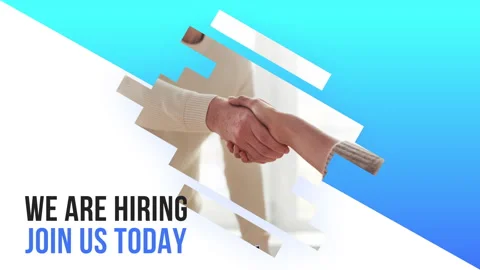 we are hiring, with handshake image and ... | Stock Video | Pond5