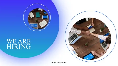We are hiring, join our team - animated text and circle for job vacancy Stock Footage 242583128