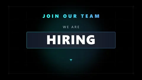 We are hiring join our team animated motion for corporate recruitment and j.. Stock Footage 344851882