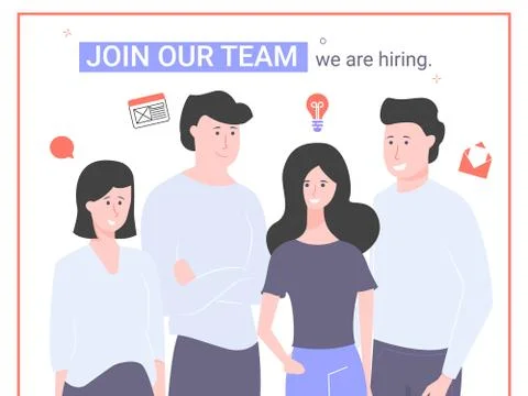 We are hiring. Join our team. イラスト素材