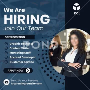 We are hiring join our team open positions available now PSD Template