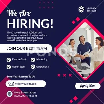 We are hiring join our best team creative job opportunity PSD Template