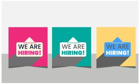 We are hiring join to the team announcement. Stock Illustration
