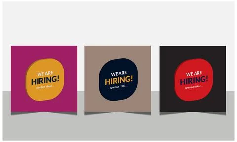 We are hiring join to the team announcement. Illustrazione stock