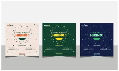 We are hiring join to the team announcement. Illustrazione stock