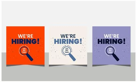 We are hiring join to the team announcement. Stock Illustration