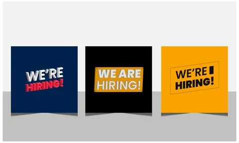 We are hiring join to the team announcement. Stock Illustration