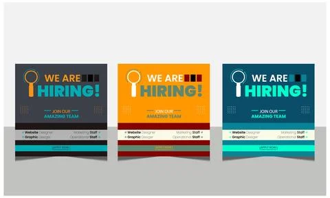 We are hiring join to the team announcement. Stock Illustration