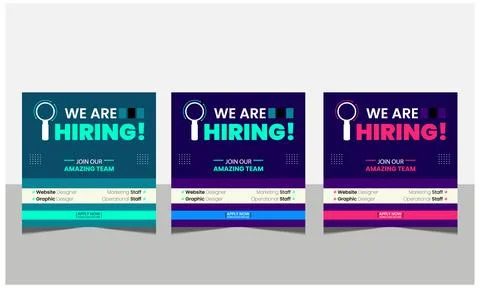 We are hiring join to the team announcement. Stock Illustration
