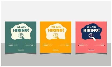We are hiring join to the team announcement. Stock Illustration