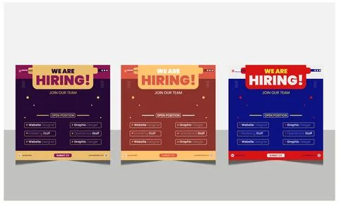 We are hiring join to the team announcement. Stock Illustration