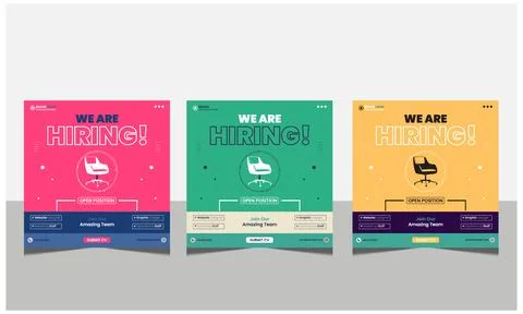 We are hiring join to the team announcement. Illustrazione stock