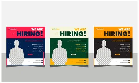 We are hiring join to the team announcement. Stock Illustration