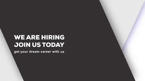 We are hiring join with us today, get your dream career with us - white text Stock Footage 242485706