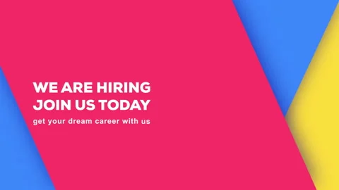 We are hiring join with us today, get your dream career with us - white text Stock Footage 242485758