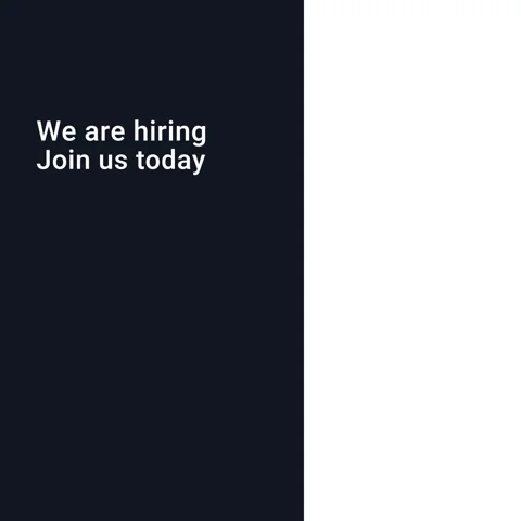 We are hiring, join us today, black and white background Stock Footage 245474015