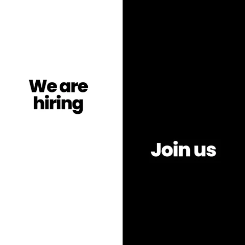 We are hiring, join us with black and white backgorund Stock Footage 245474024