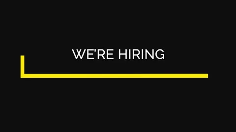 We are hiring to join us . Word Text animation Stock Footage 254946590