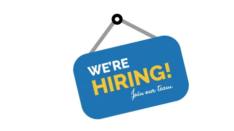 We are hiring to join us . 4k video Stock Footage 255629884