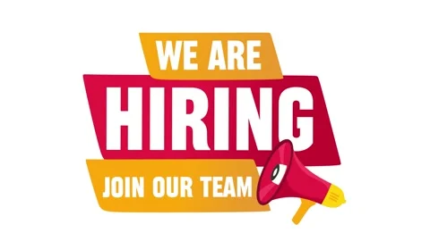We are hiring, with a loudspeaker Stock Footage 318510687
